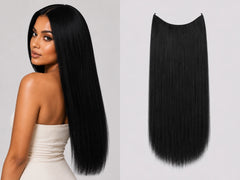 GlazyExtension™ Invisible Straight Halo Hair Extensions